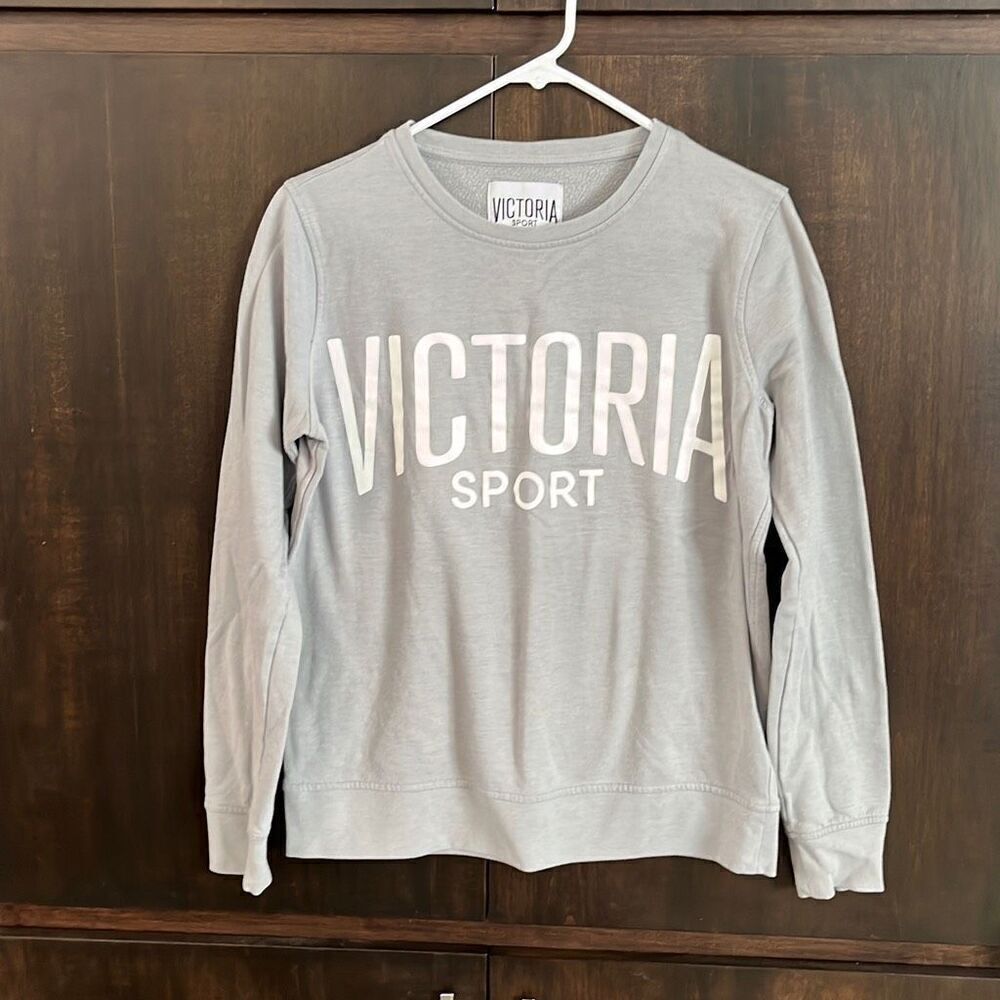 Victorias Secret Sport Gray Crew Neck Sweatshirt Small